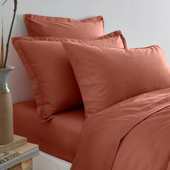 Standard Pillowcase Pair - Terracotta, Cotton