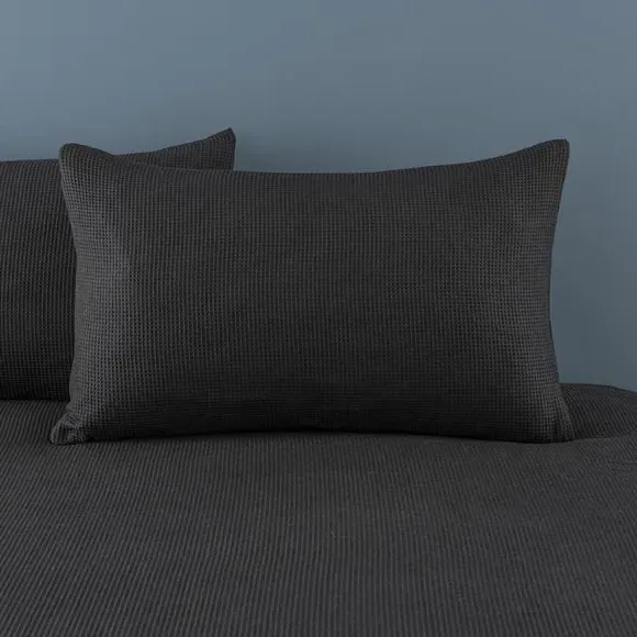 Standard Pillowcase Pair Waffle Weave - Black image