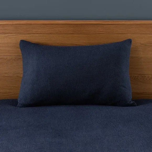 Standard Pillowcase Pair Waffle Weave - Navy