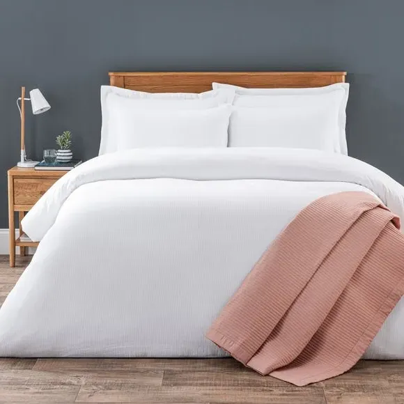 Standard Pillowcase Pair Waffle Weave - White