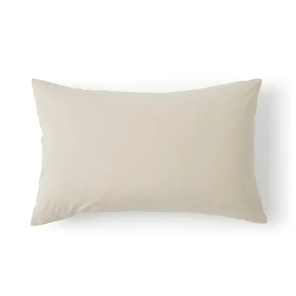 Standard Pillowcase Pair - White Sand, Cotton