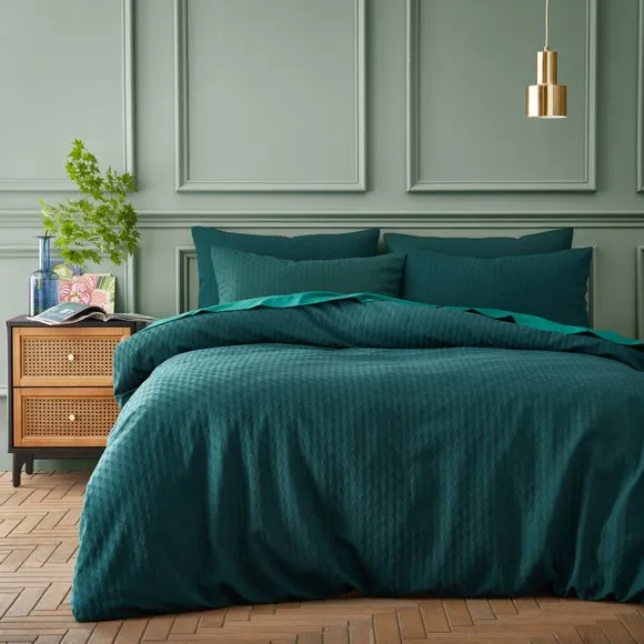 Standard Pillowcase Pair with Button Closure - Green