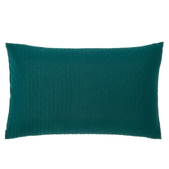 Standard Pillowcase Pair with Button Closure - Green