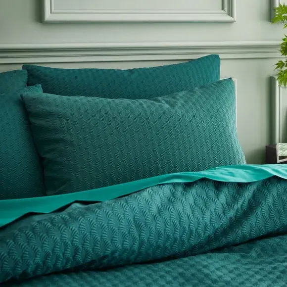 Standard Pillowcase Pair with Button Closure - Green