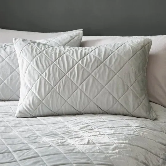 Standard Pillowcase Pair with Button Closure - Grey