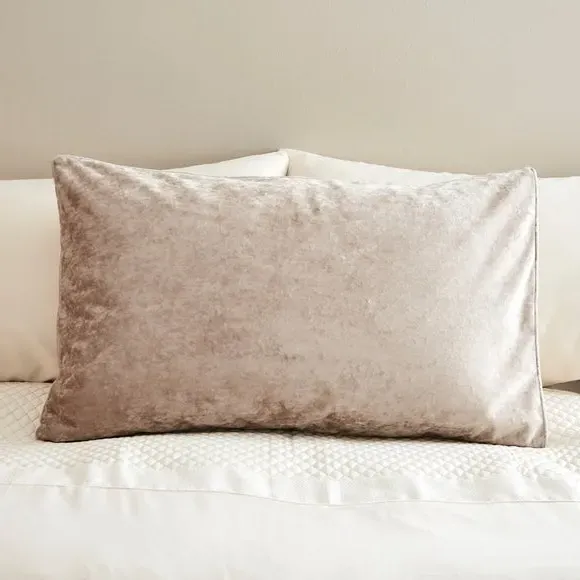 Standard Pillowcase with Piped Edge - Champagne, Velour image