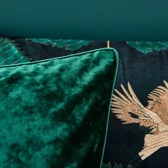 Standard Pillowcase with Piped Edge - Emerald, Velour