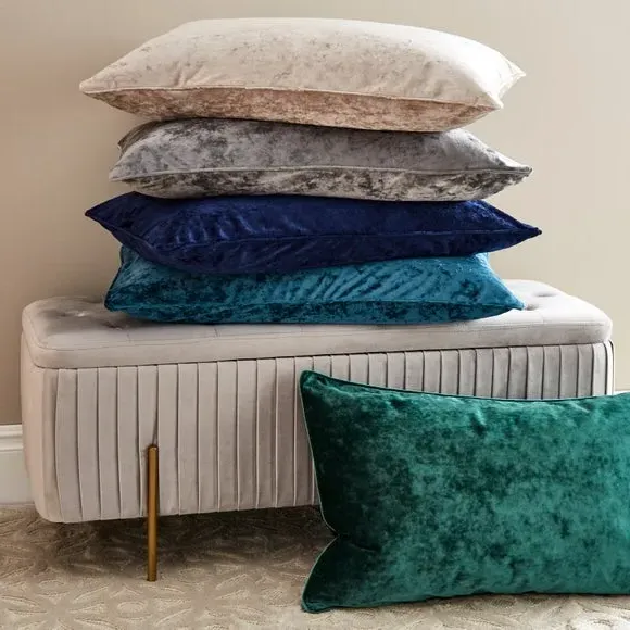 Standard Pillowcase with Piped Edge - Emerald, Velour