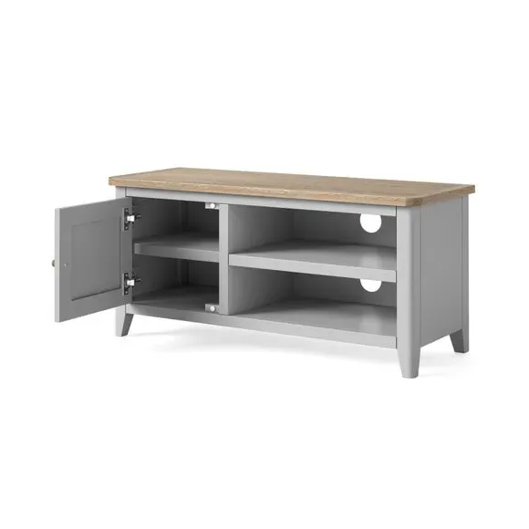 Standard TV Unit with Storage - Grey, Oak