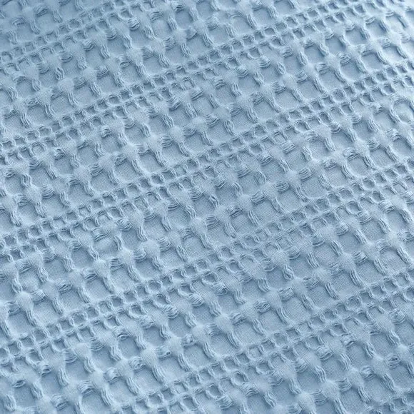 Standard Waffle Pillowcase - Ashley Blue, Cotton