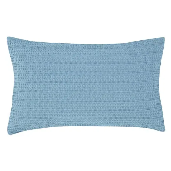 Standard Waffle Pillowcase - Ashley Blue, Cotton