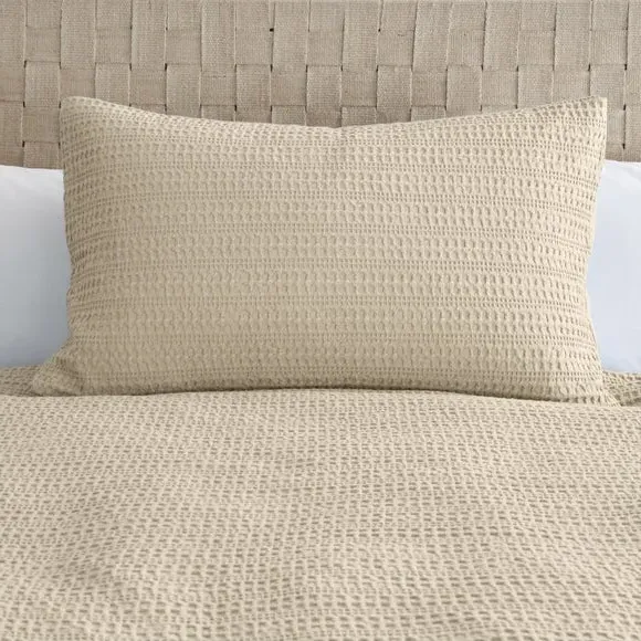 Standard Waffle Pillowcase - Natural, Cotton