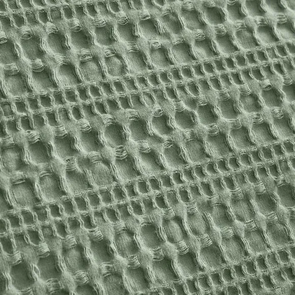 Standard Waffle Pillowcase - Sage, Cotton