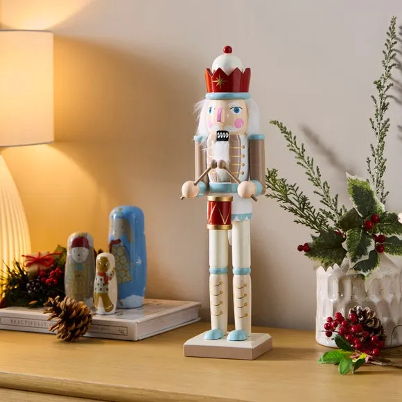 Standing Nutcracker Ornament - Multicolor, Wood image