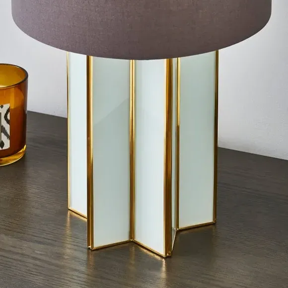 Star Glass Table Lamp with Dual Light - Grey