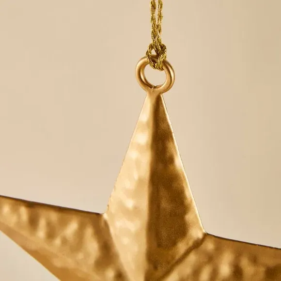 Star Hanging Decoration - Gold, Metal