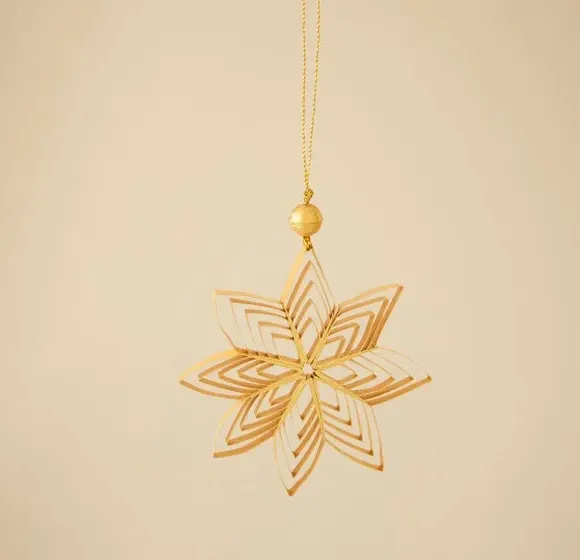 Star Hanging Decoration - Gold, Paper