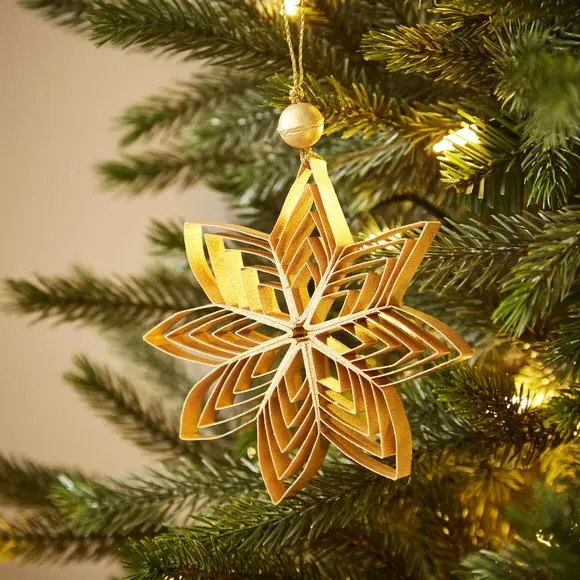 Star Hanging Decoration - Gold, Paper image