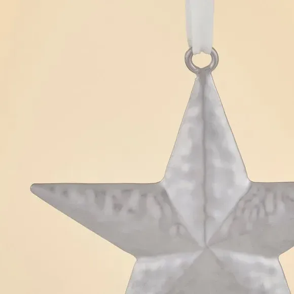 Star Hanging Decoration - Silver, Metal