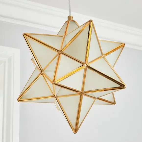 Star Pendant Light - Gold, Glass