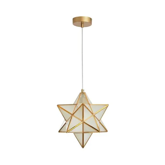 Star Pendant Light - Gold, Glass