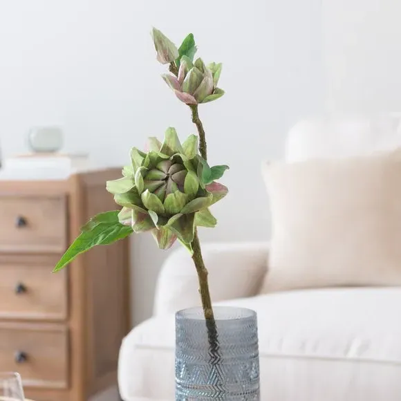 Star Shaped Artichoke Stem - Green, Plastic