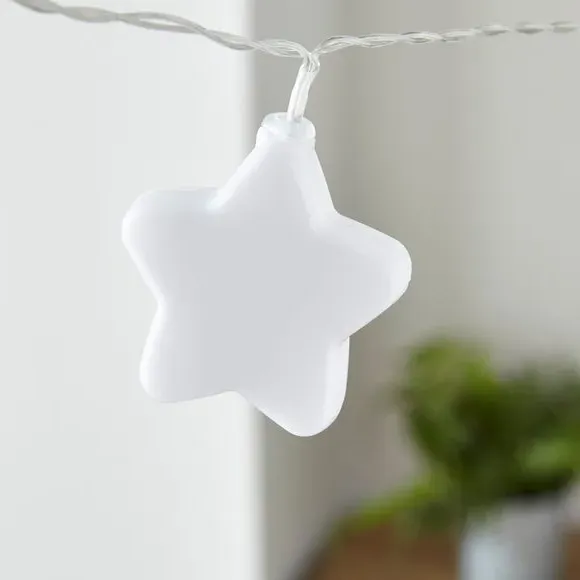 Star String Lights Battery Powered - White