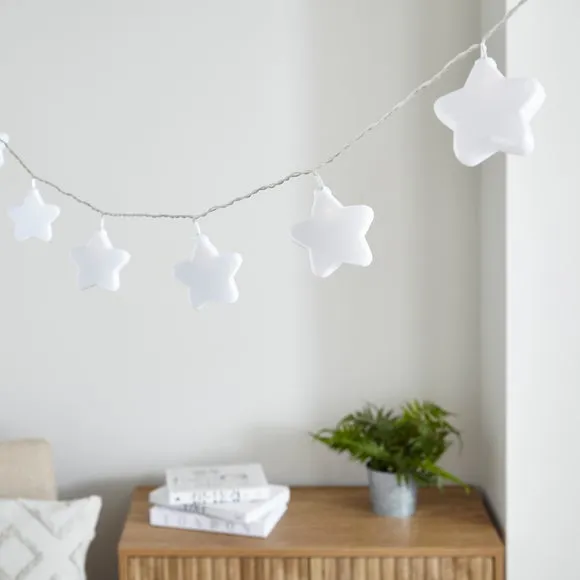 Star String Lights Battery Powered - White image