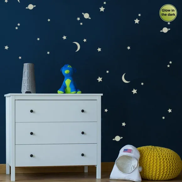 Star Wall Stickers Glow in Dark - Green