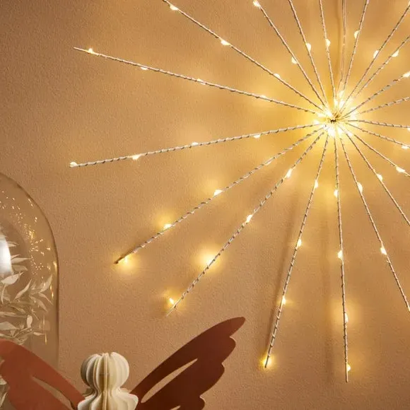 Starburst Hanging Light - Silver, LED