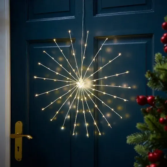 Starburst Hanging Light - Silver, LED