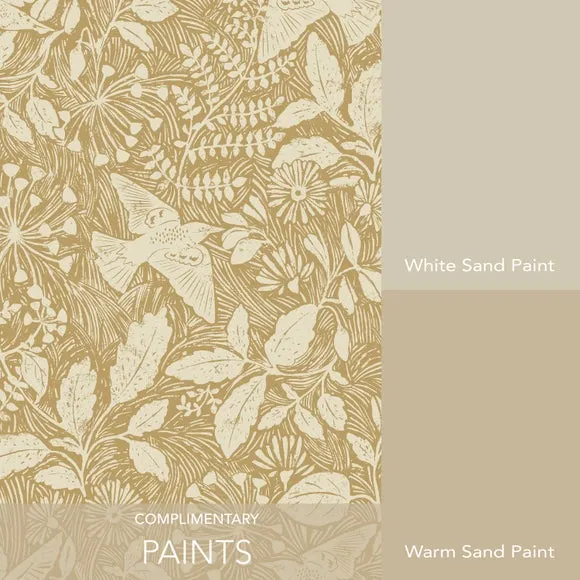 Starling Design Wallpaper - Yellow, Matt Finish