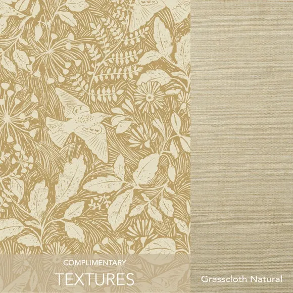Starling Design Wallpaper - Yellow, Matt Finish