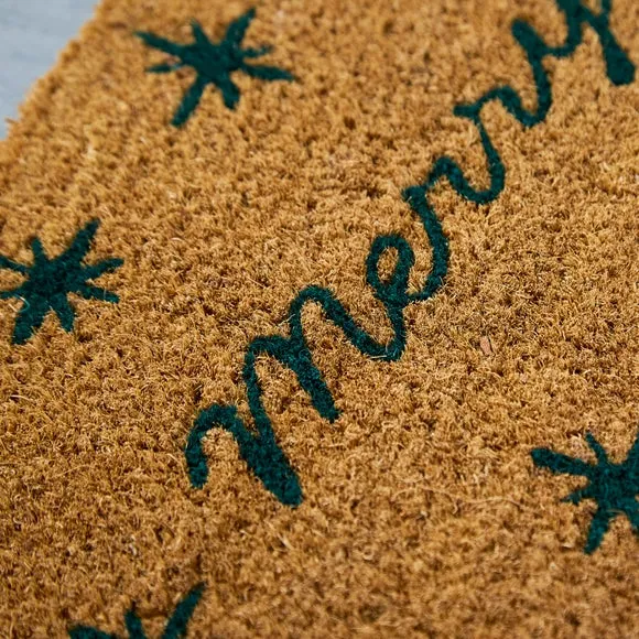 Step Doormat Merry Christmas - Natural, Coir