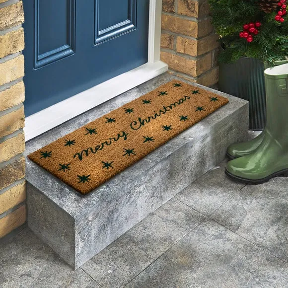 Step Doormat Merry Christmas - Natural, Coir