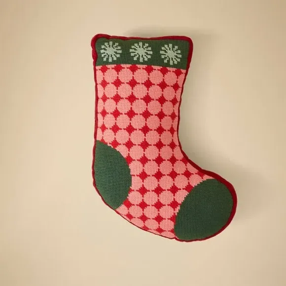 Stocking Shaped Cushion - Multicolor, Polyester
