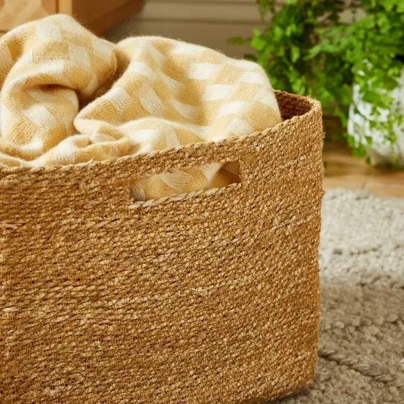 Storage Basket Handwoven - Natural, Seagrass