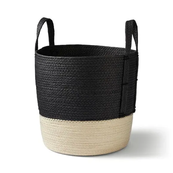 Storage Basket with Handles - Black