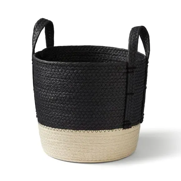 Storage Basket with Handles - Black