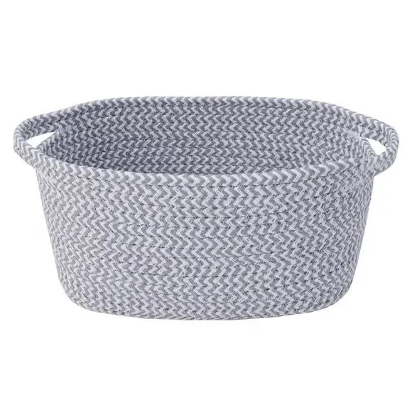 Storage Basket with Handles - Grey, Rope image