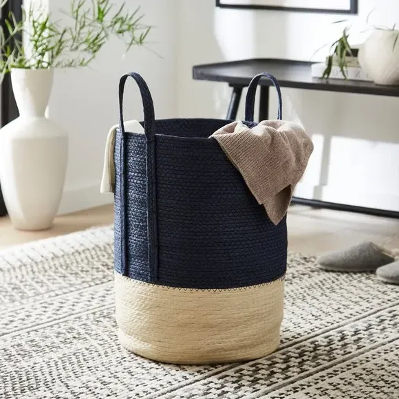 Storage Basket with Handles - Navy