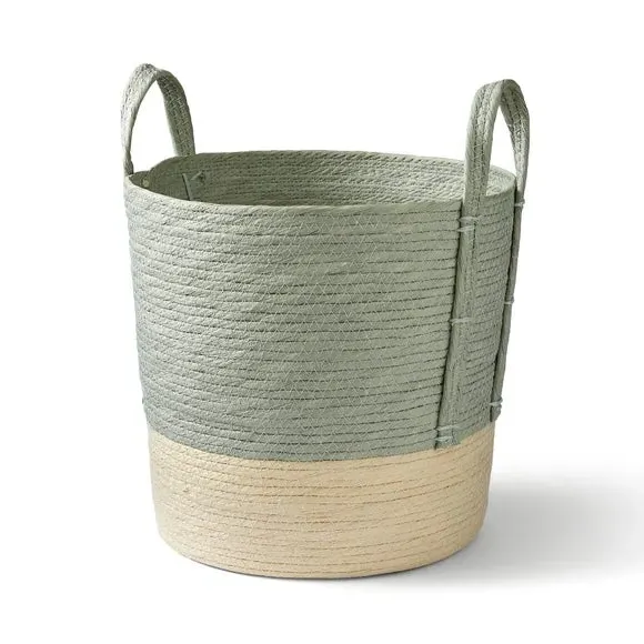 Storage Basket with Handles - Sage