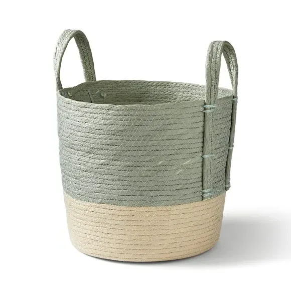 Storage Basket with Handles - Sage