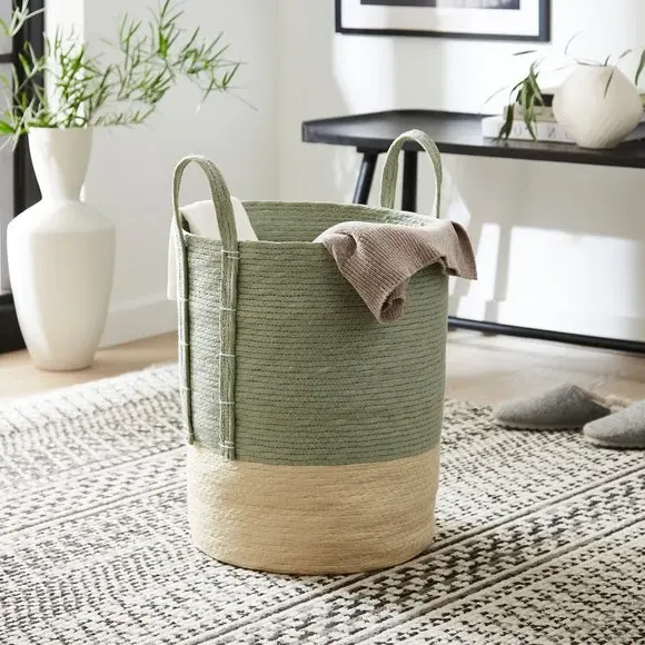 Storage Basket with Handles - Sage