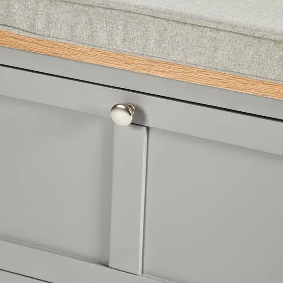 Storage Bench with Cushion - Grey, Pine