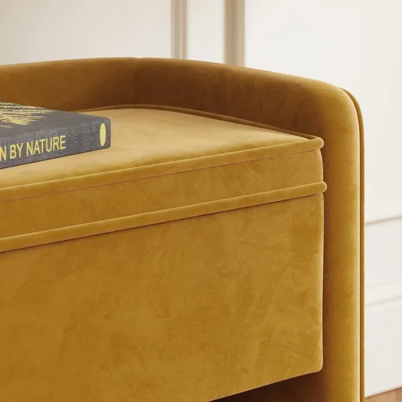 Storage Bench with Lift-Up Top - Caramel, Velvet