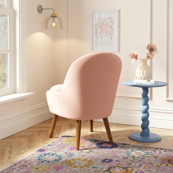 Storage Cocktail Chair - Blush, Velvet