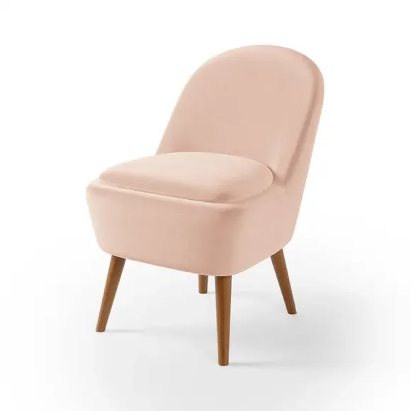 Storage Cocktail Chair - Blush, Velvet