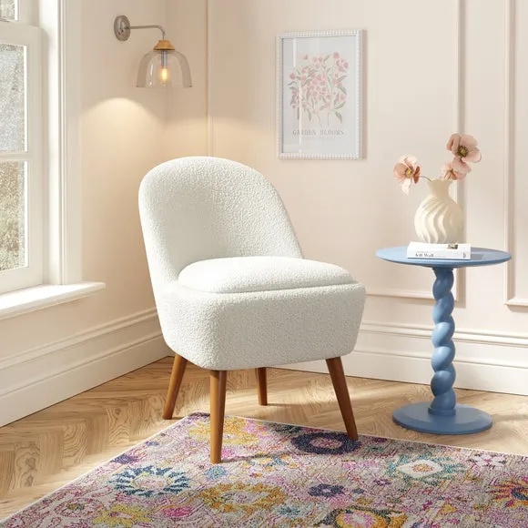 Storage Cocktail Chair - Ivory, Sherpa image