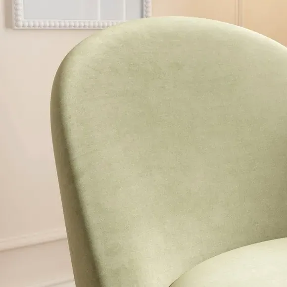 Storage Cocktail Chair - Soft Olive, Velvet